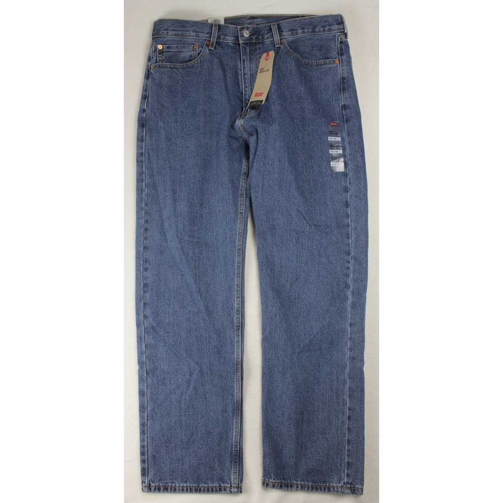 Levi's 505 Regular Jeans Men's 38x32 Blue Denim Straight Leg NWT